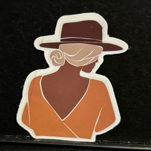 FEMALE VIEW OF BEHIND STICKER